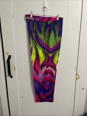 Women’s Vibrant Multi-Color Abstract Print Pants